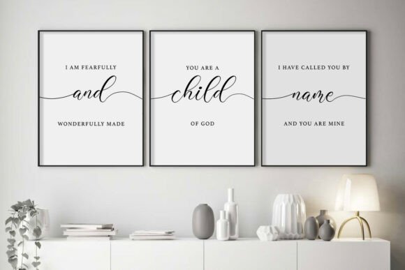Download Bible Verse Wall Art Set of 3 Prints - Set of 3 Collection