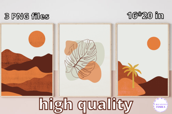 Download Boho Wall Art Set of 3 Prints - Set of 3 Collection