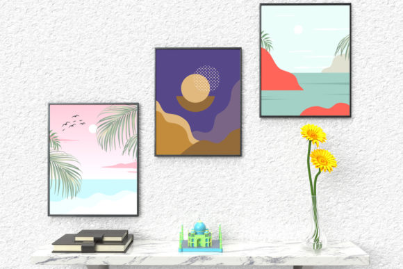 Download Bohemian Sea Wall Art Set of 3 Prints - Set of 3 Collection