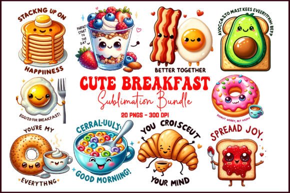 Download Cute Breakfast Clipart Bundle Designs - Premium Resources